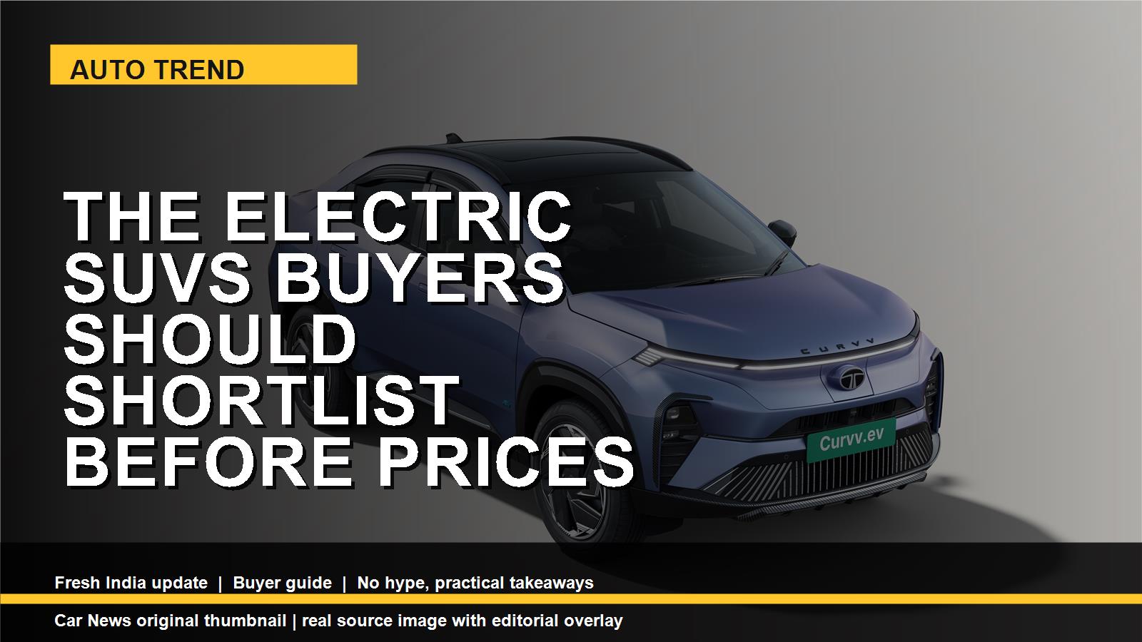 The Electric SUVs Buyers Should Shortlist Before Prices Move editorial thumbnail based on Electric SUV India research