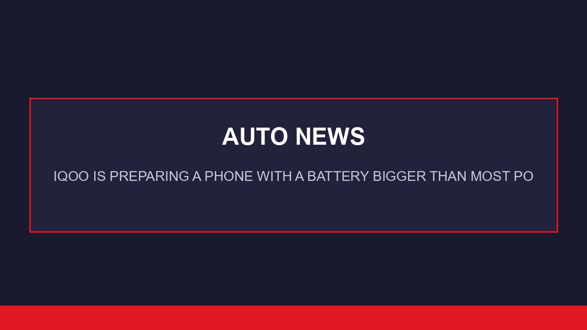 iQOO Is Preparing a Phone With a Battery Bigger Than Most Power Banks featured image