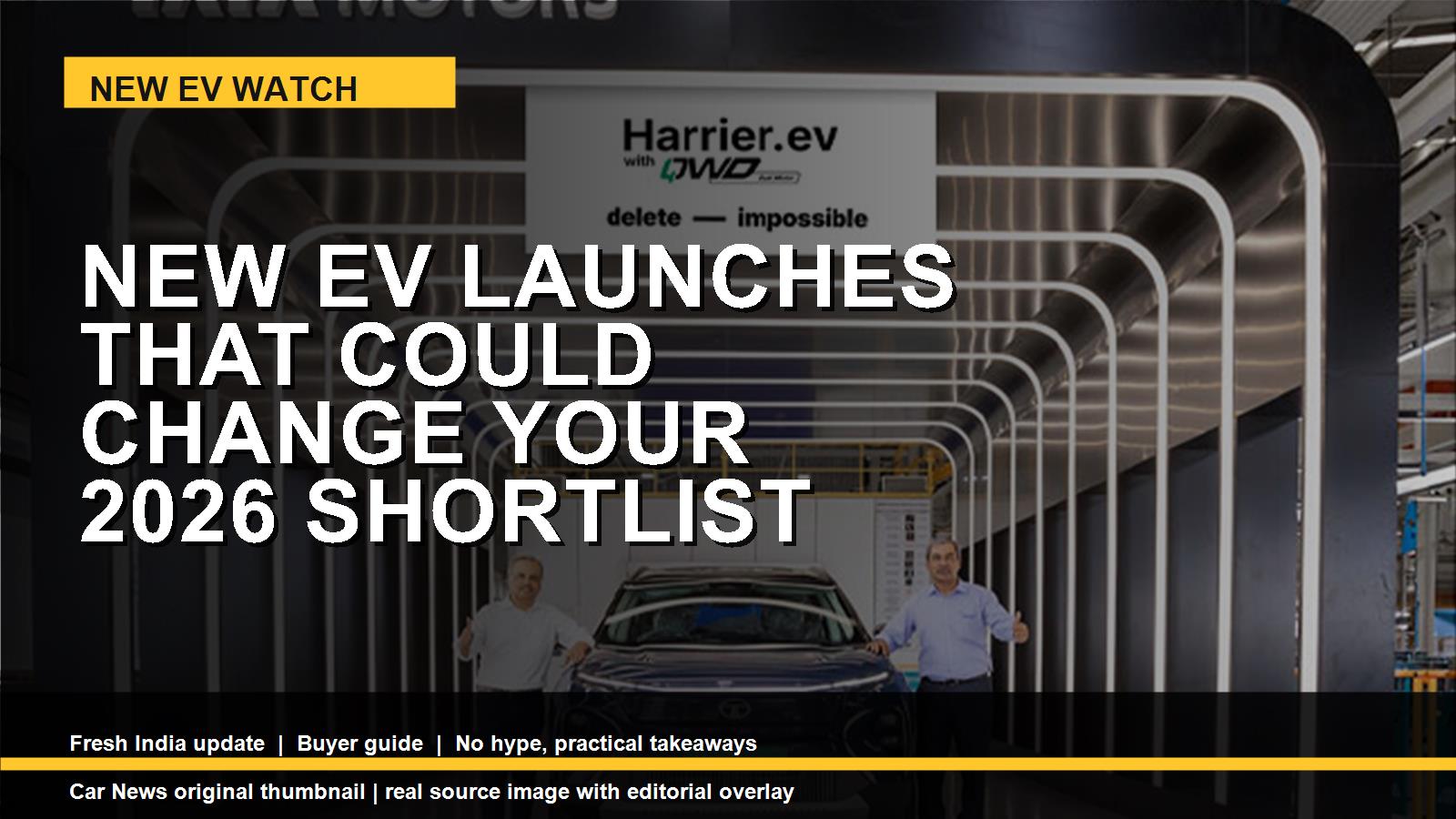 New EV Launches That Could Change Your 2026 Shortlist editorial thumbnail based on New EV Launch India research